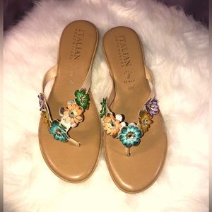 Italian Shoemakers Leather Flip Flops